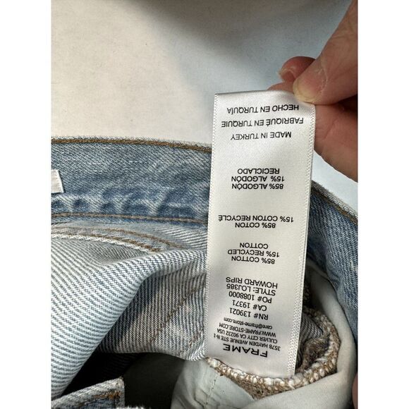 NWT Frame Le Original High Rise Straight Fit Jeans Distressed - Size 32 - Picture 9 of 10